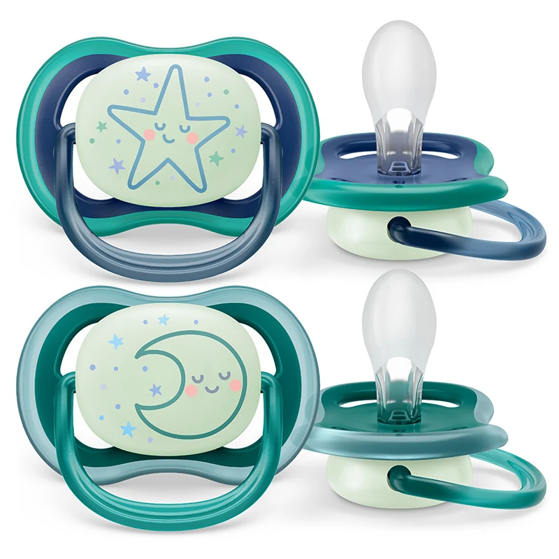 Philips Avent Ultra Air Nattnapp 6-18 månader blå/grön 2-pack - Nappar