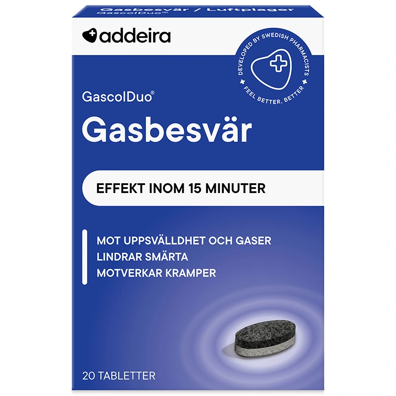 Addeira GascolDuo Tablett 20 st - Gaser i magen