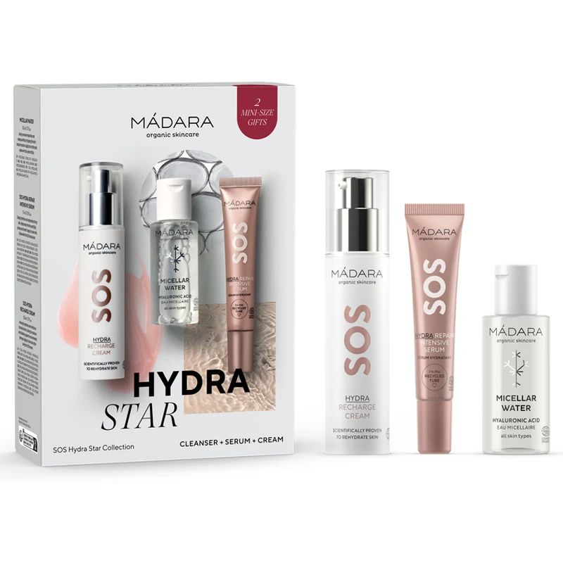 Mádara SOS Hydra Star collection set 50/15/50ml - Ansiktsvård