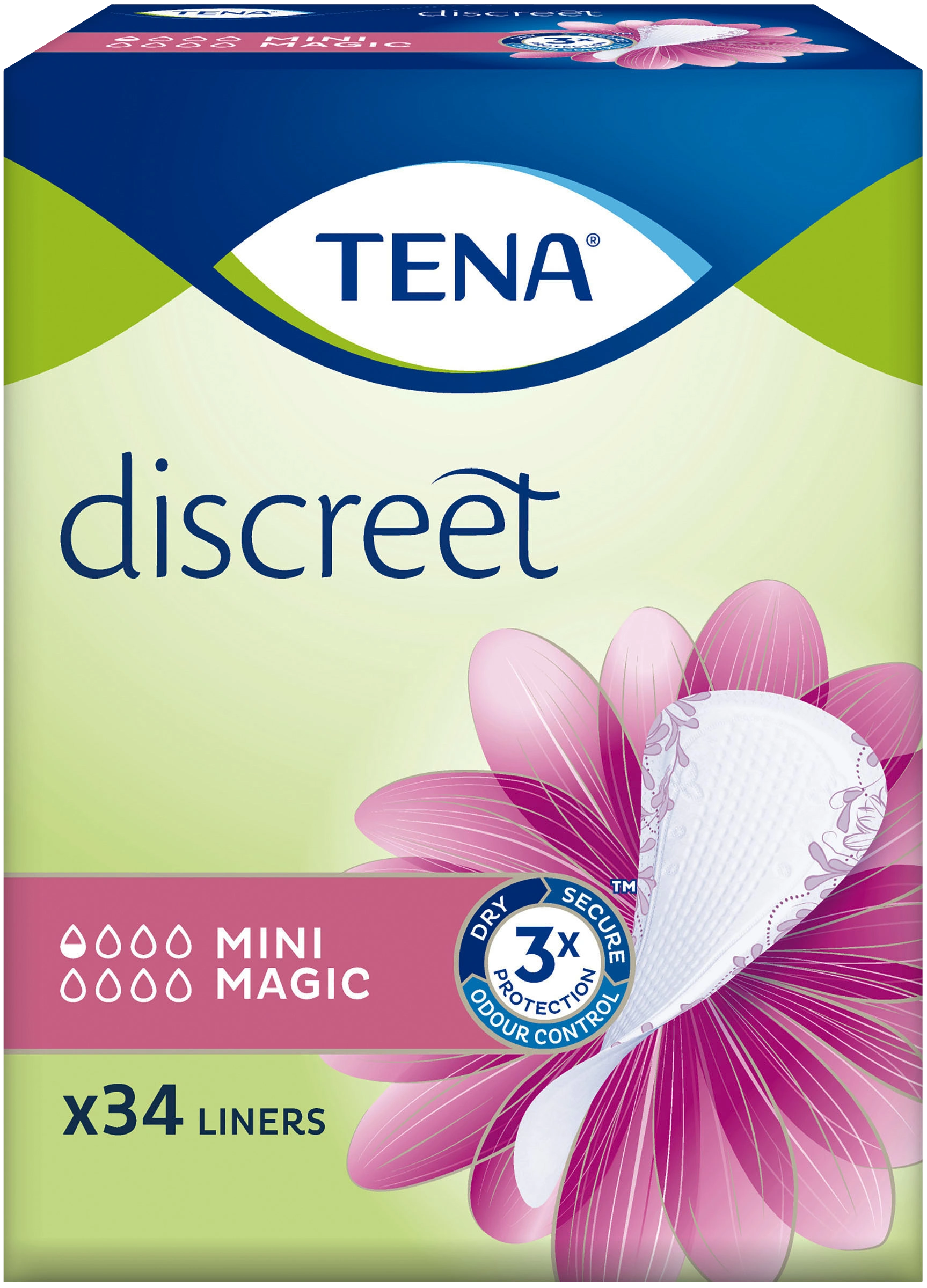 TENA Discreet Mini Magic 34 st - Inkontinensskydd för kvinnor