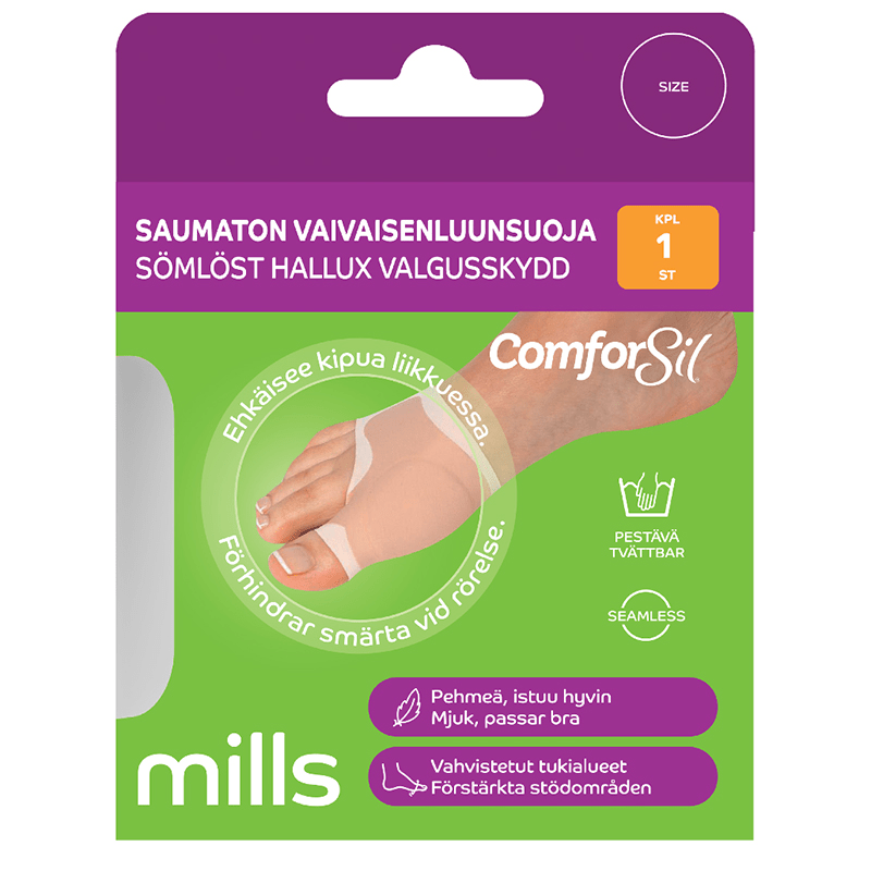 Mills Comforsil Sömlös Hallux Valgusskydd 1 st L - Hallux valgus