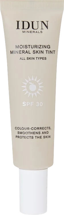 IDUN Minerals Moisturizing Mineral Skin Tint SPF30 27 ml Vasastan Tan/Deep - Ansiktskräm - dagkräm