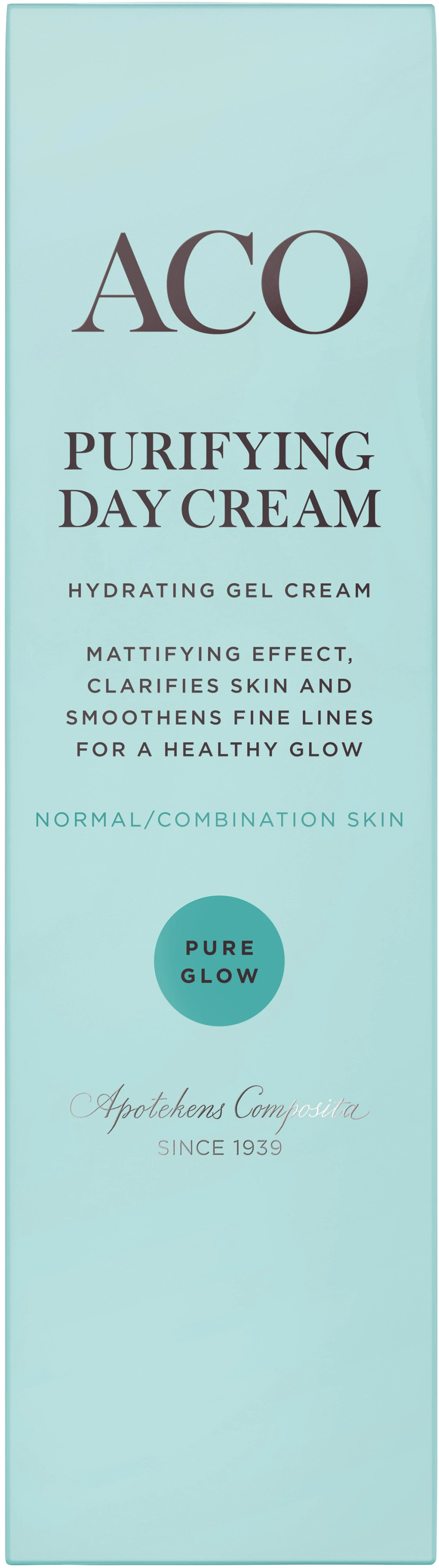 ACO Face Pure Glow Purifying Day Cream Parfymerad 50 ml - Ansiktskräm - dagkräm