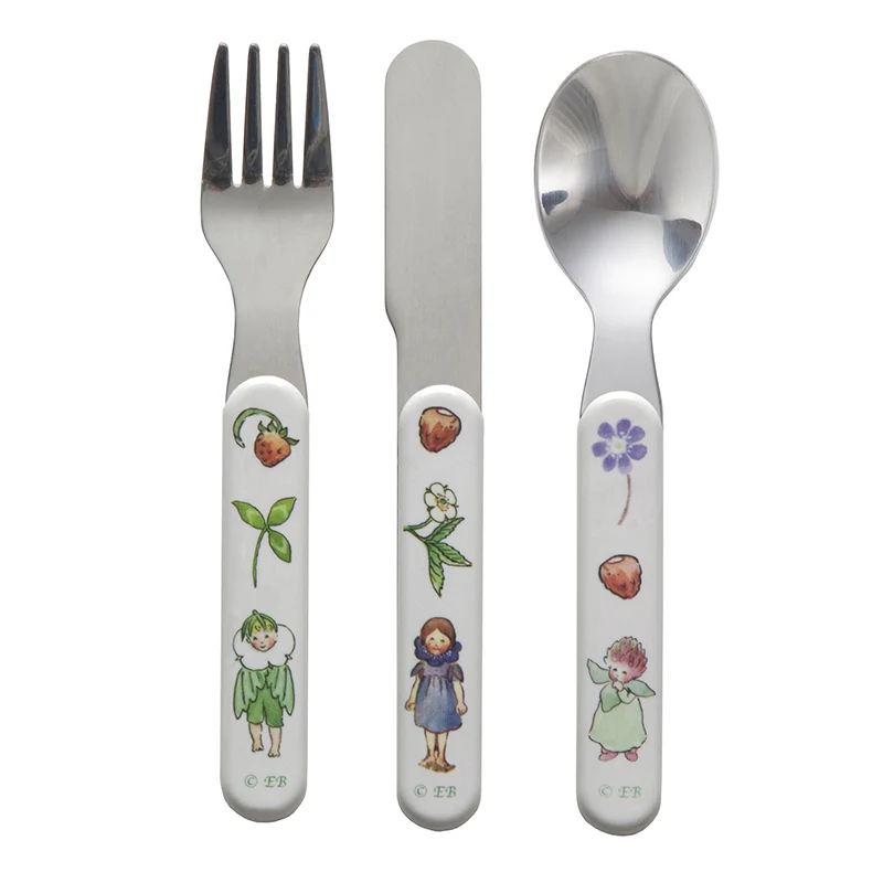 Elsa Beskow Bestick Blomsterbarn - Barntallrik & barnbestick