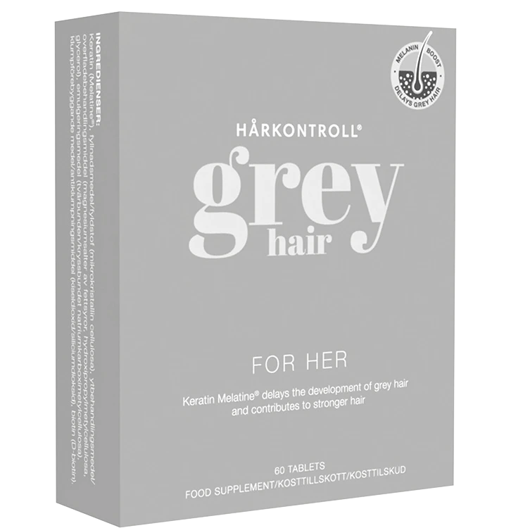 Hårkontroll Grey Hair For Her 60 st - Kosttillskott för hår, hud & naglar