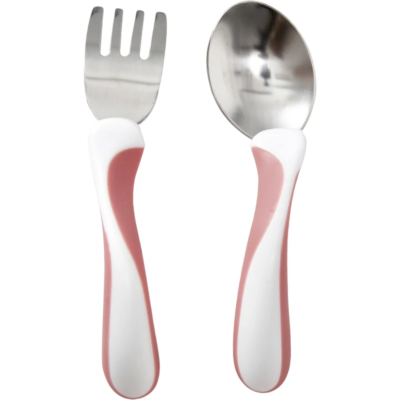 Bambino My first! Fork & Spoon Cerise - Barntallrik & barnbestick