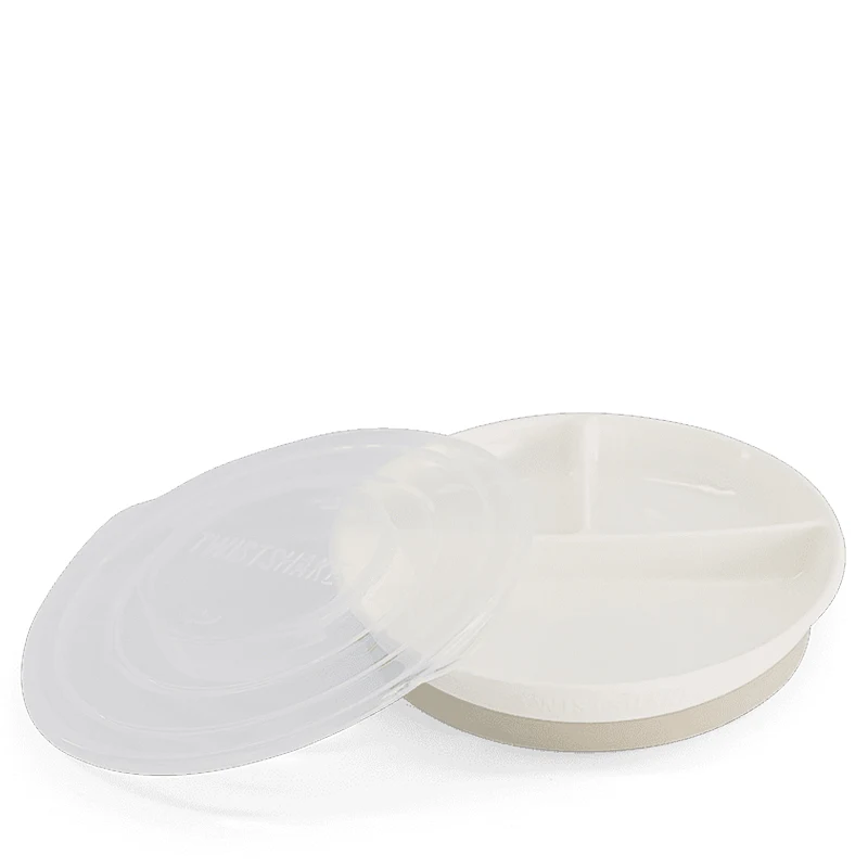Twistshake Indelad Tallrik 6+m Vit - Barntallrik & barnbestick