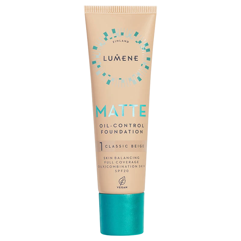 Lumene Matte Oil-Control Foundation SPF 20 30 ml 1 Classic Beige - Täckande foundation