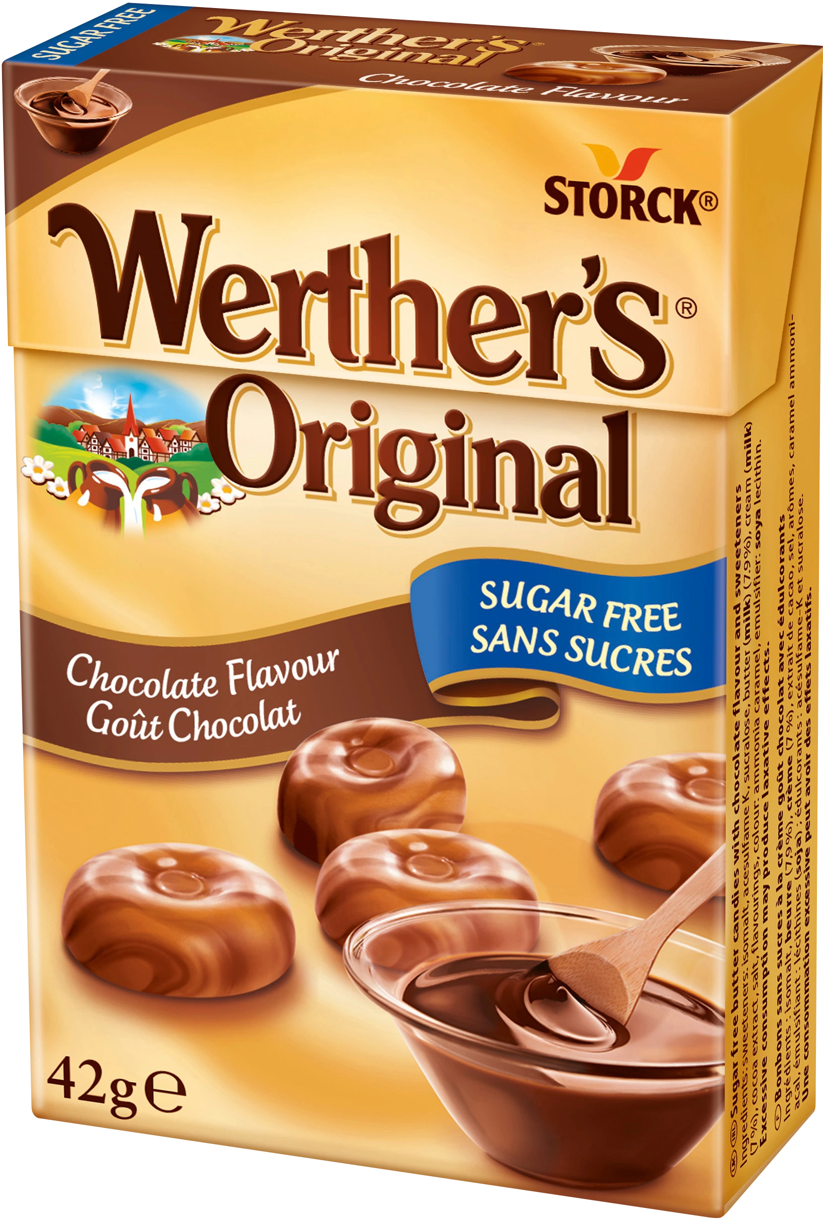 Werthers Original Choklad Sockerfri Tablettask 42 g - Sockerfritt godis