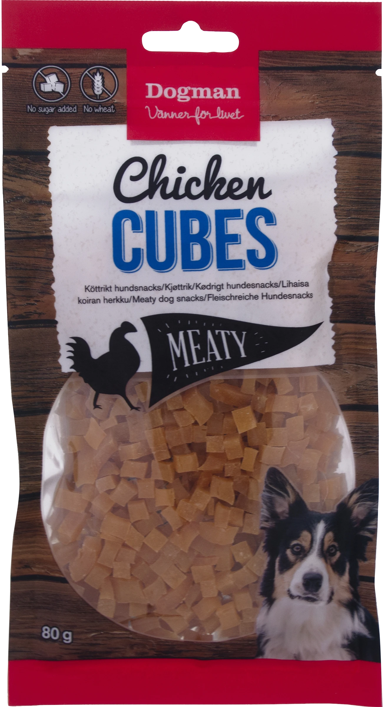 Dogman Chicken Cubes 80 g - Hundgodis