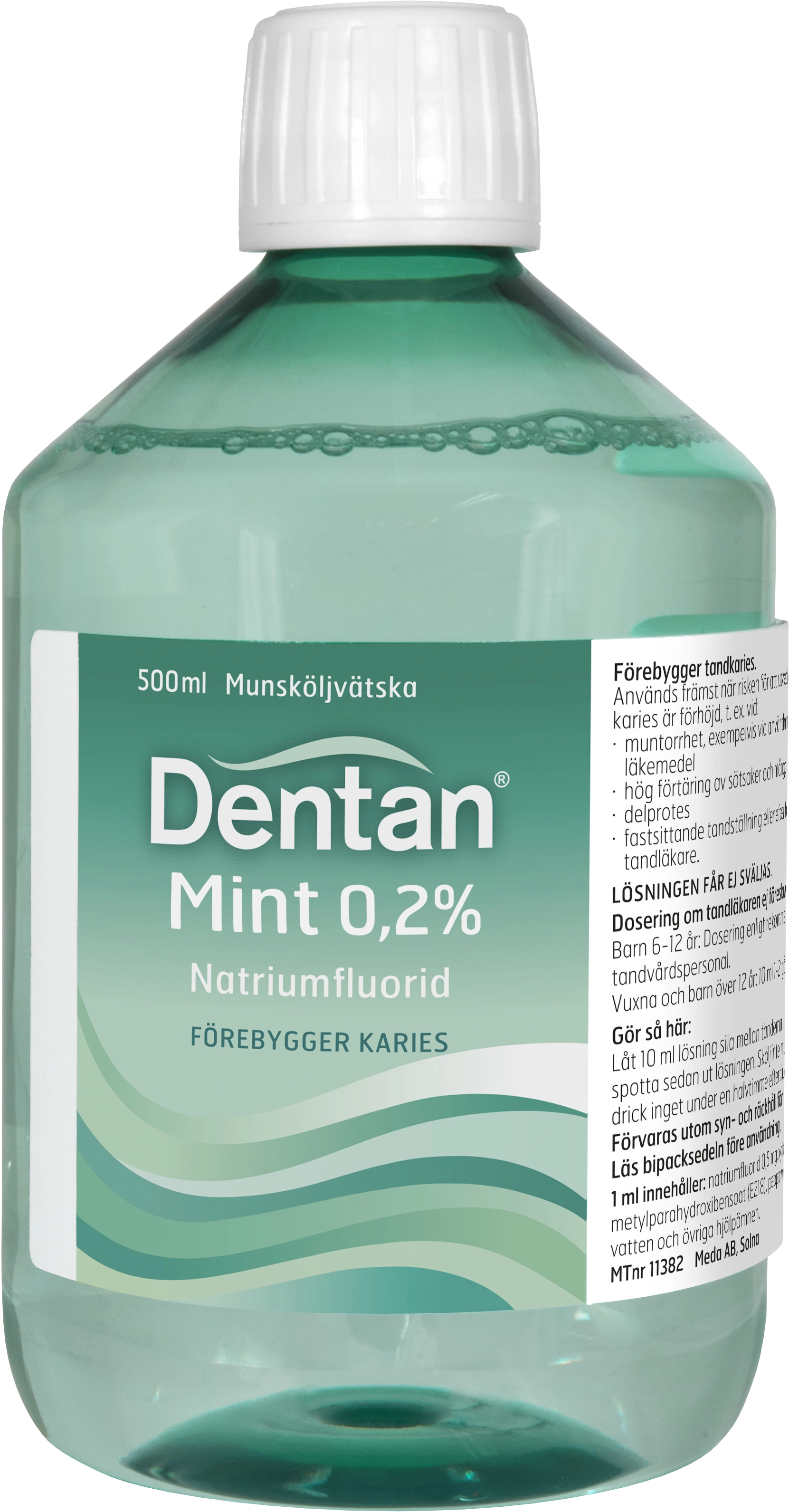 Dentan Mint munskölj 0,2 % 500 ml - Kariesförebyggande