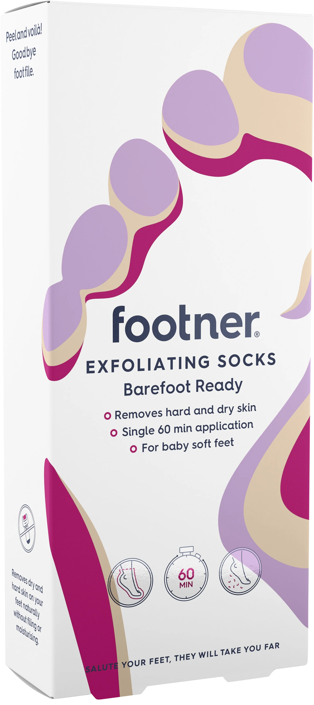 Footner Exfoliating Socks 1 par - Fotskrubb