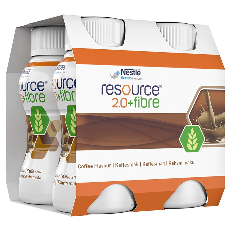 Resource 2.0 + Fibre Kaffe 4x200 ml - Näringsdrycker