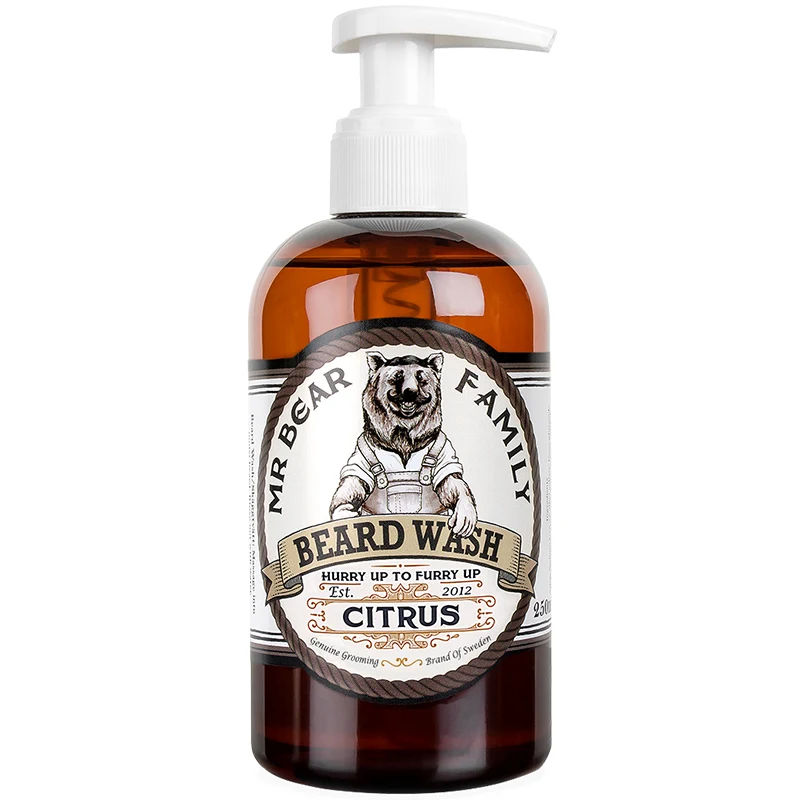 Mr Bear Family Beard Wash Citrus 250 ml - Skäggvård