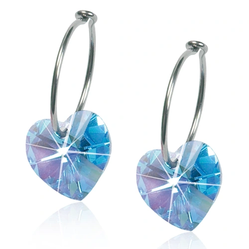 Blomdahl Örhängen Ring Heart Aquamarine - Örhängen