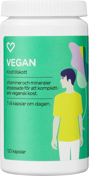 Hjärtats Multivitamin Vegan 120 st - Kosttillskott för veganer & vegetarianer