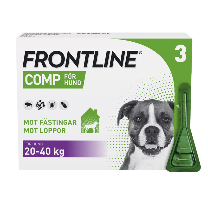 Frontline Comp Spot-on lösning för stor hund 268 mg/241,2 mg 3 x 2,68 ml - Loppor & löss hund