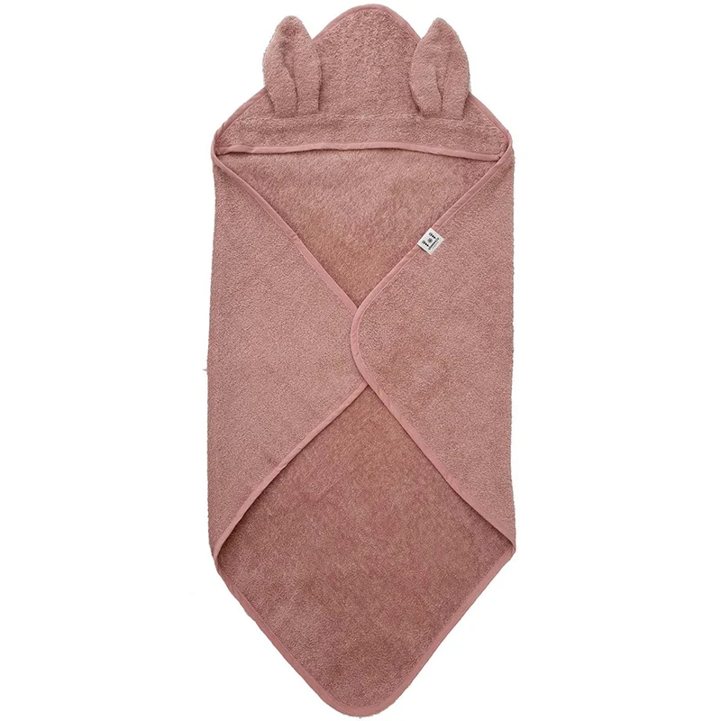 Summerville Organic Badcape Rabbit Eko Pale Mauve - Badrockar & Morgonrockar för barn & bebis