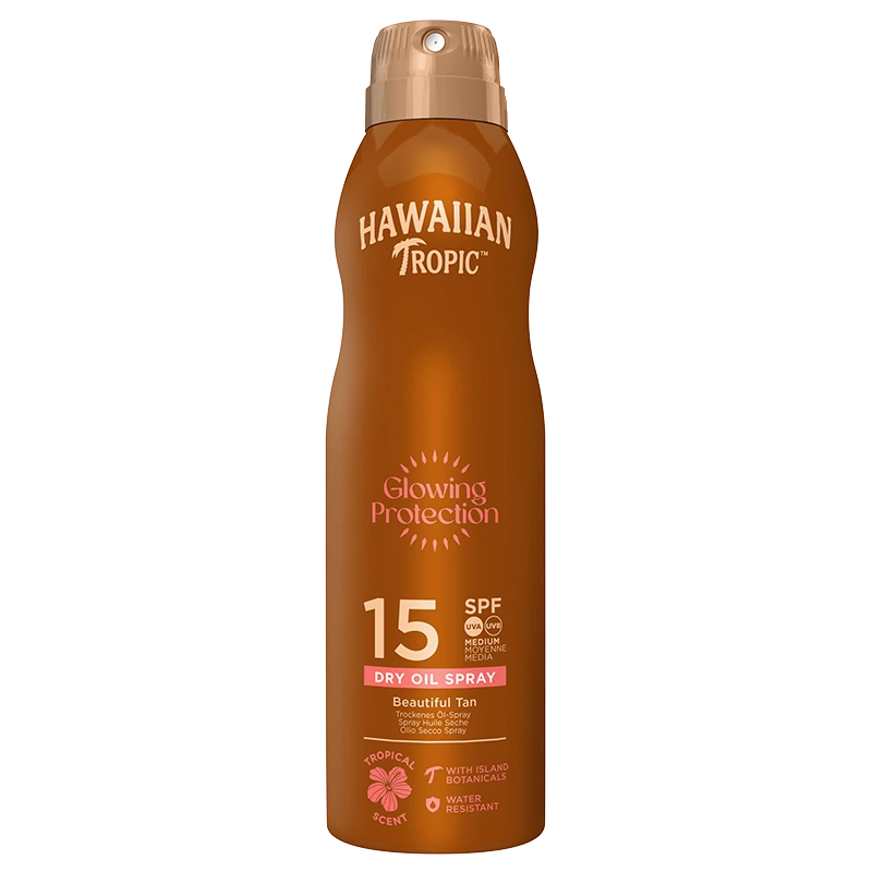 Hawaiian Tropic Glowing Protection Oil C-Spray SPF15 177 ml - Solskydd kropp