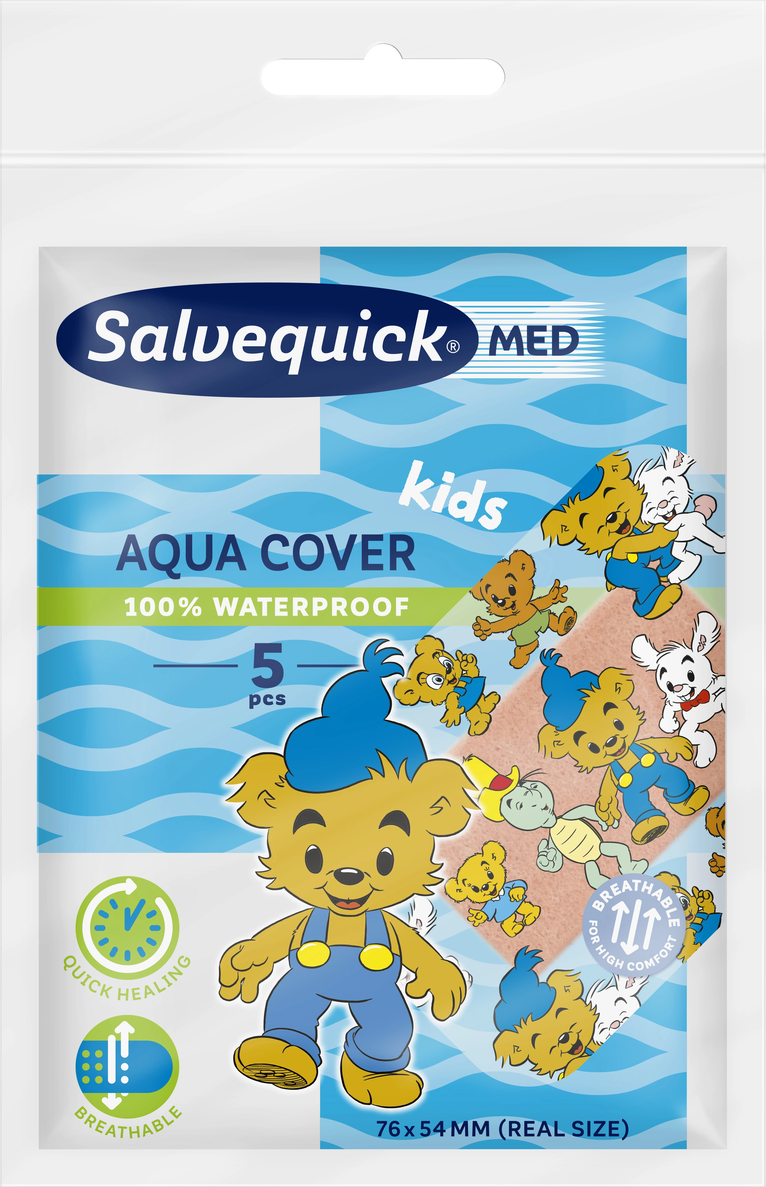Salvequick MED Aqua Cover Kids 5 st - Vattentäta plåster