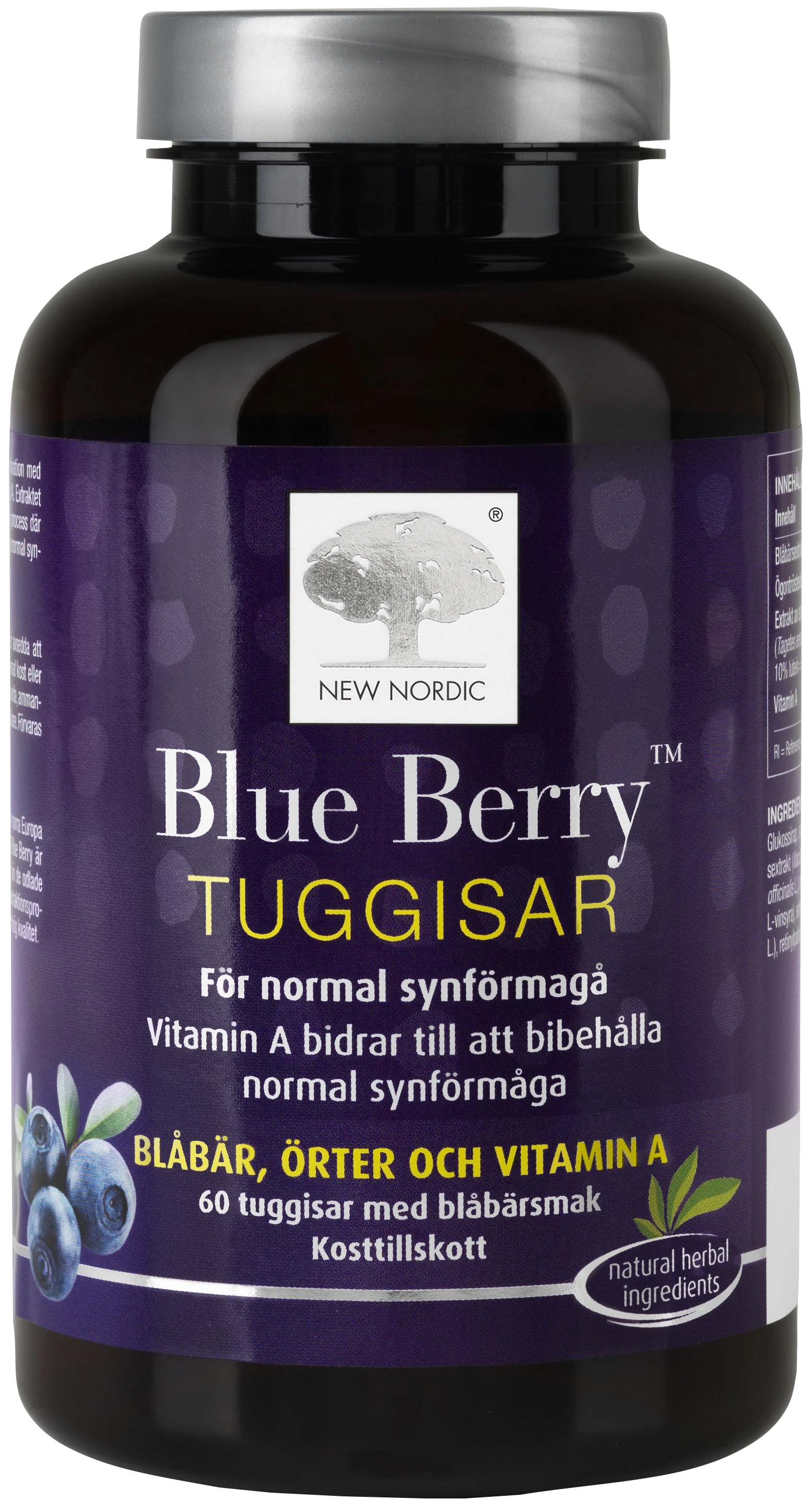 New Nordic Blue Berry Tuggisar 60 st