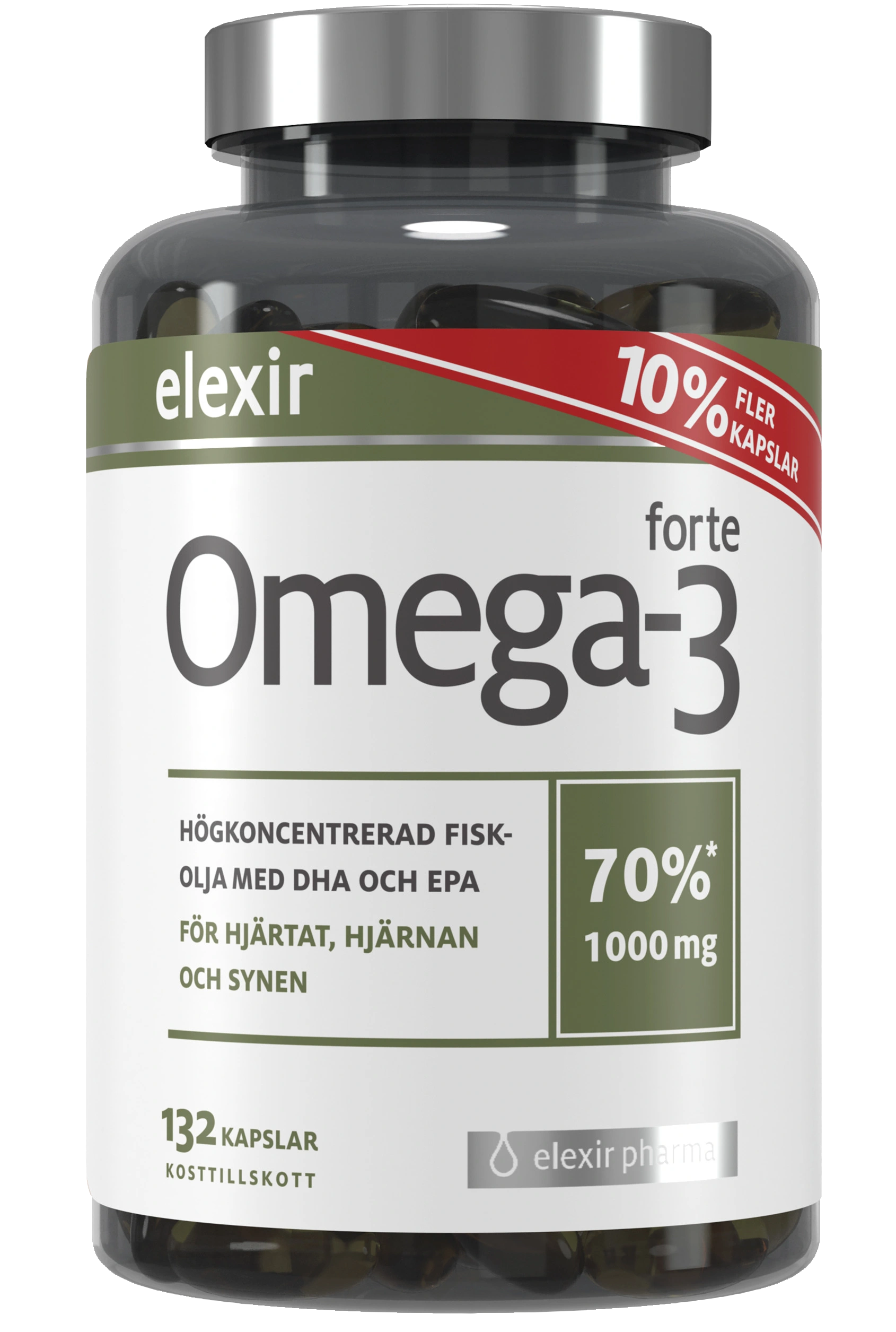 Elexir Omega-3 Forte 1000 mg 132 kapslar - Omega 3