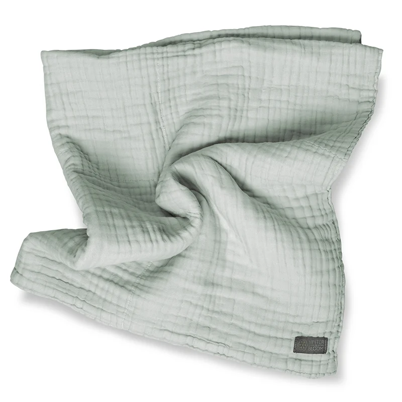 Vinter & Bloom Filt Layered Muslin EKO Sage Green 100x80cm - Swaddles