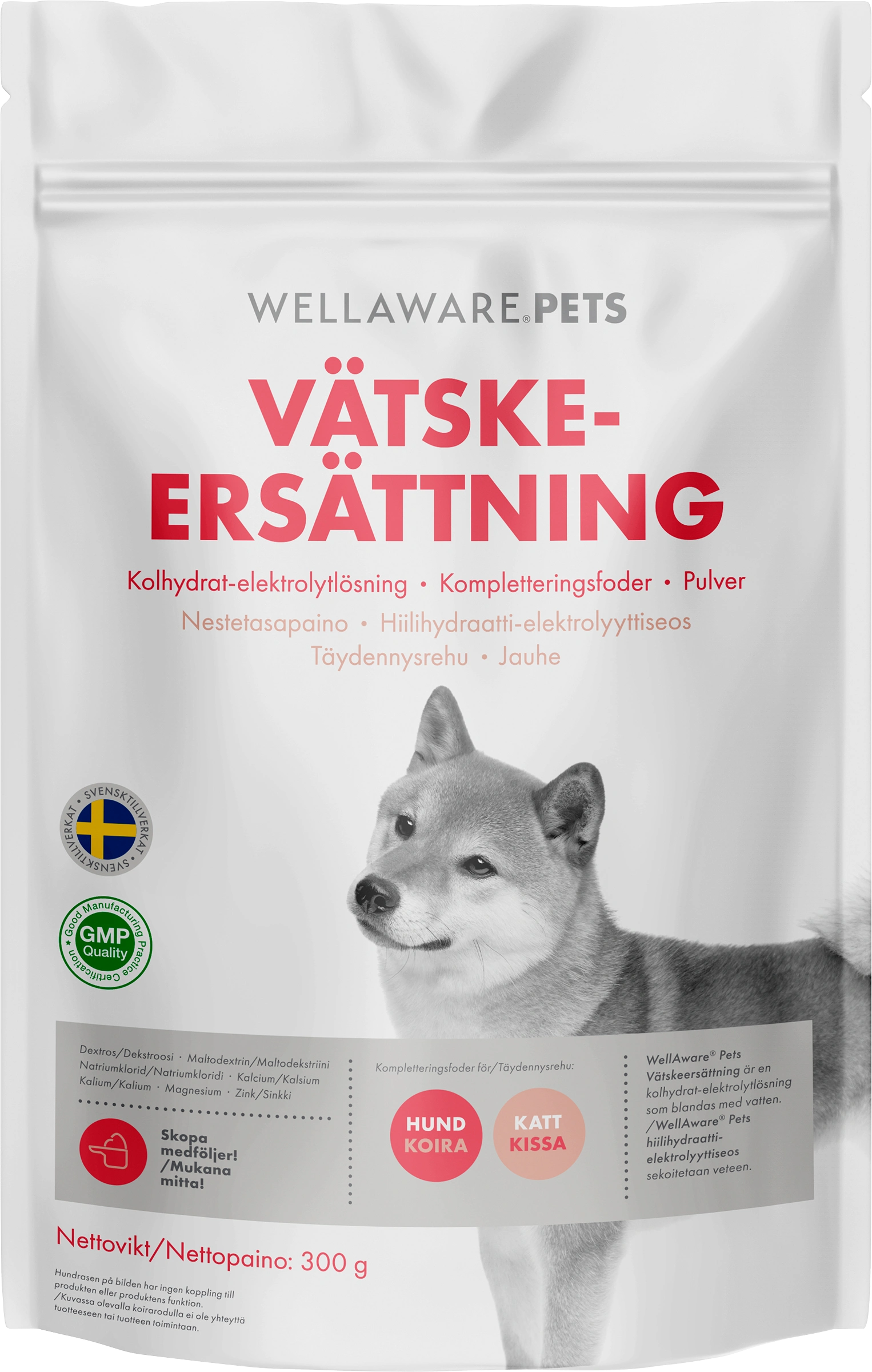 WellAware Pets Vätskeersättning 300 g - Hundfoder & fodertillskott