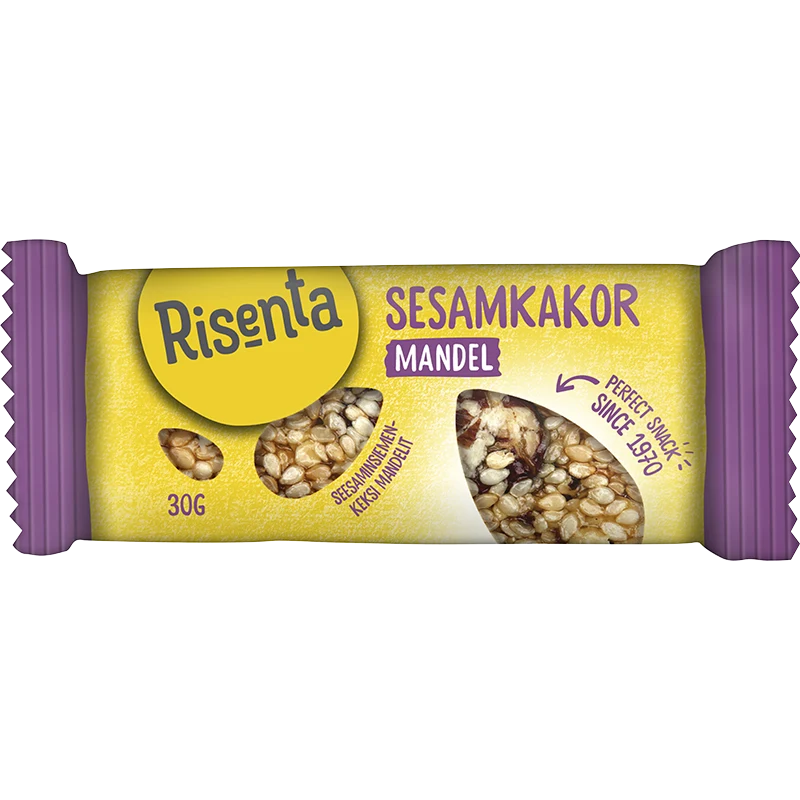 Risenta Sesamkakor Mandel 30 g - Bars