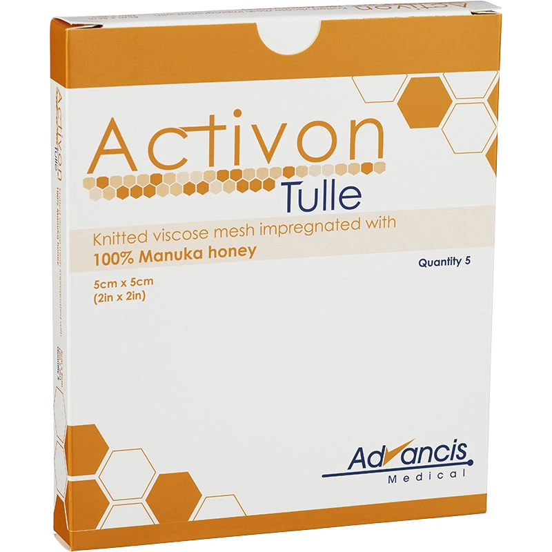 Activon Tulle Viskoskompress med Manukahonung 5x5cm 5 st - Kompresser