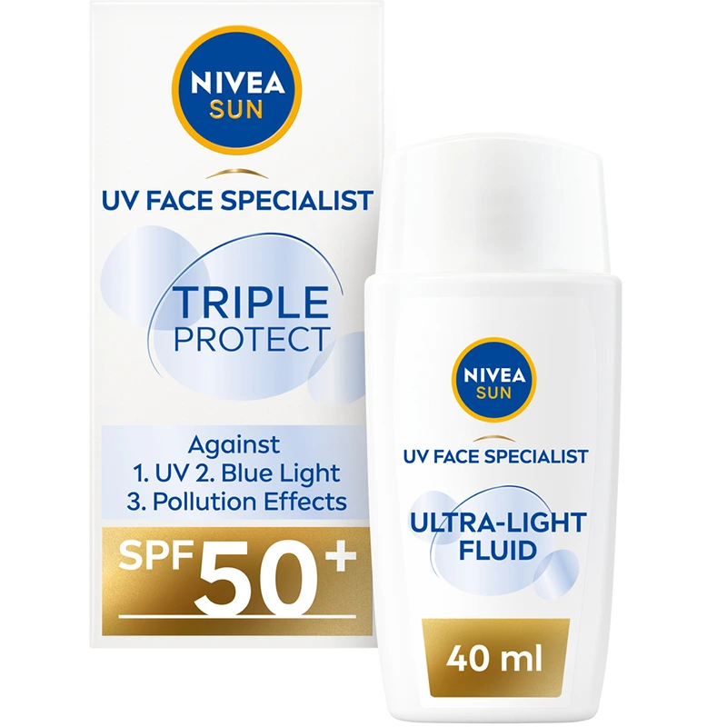 Nivea Sun UV Face Triple Protect Fluid SPF 50+ 40 ml - Solskydd ansikte
