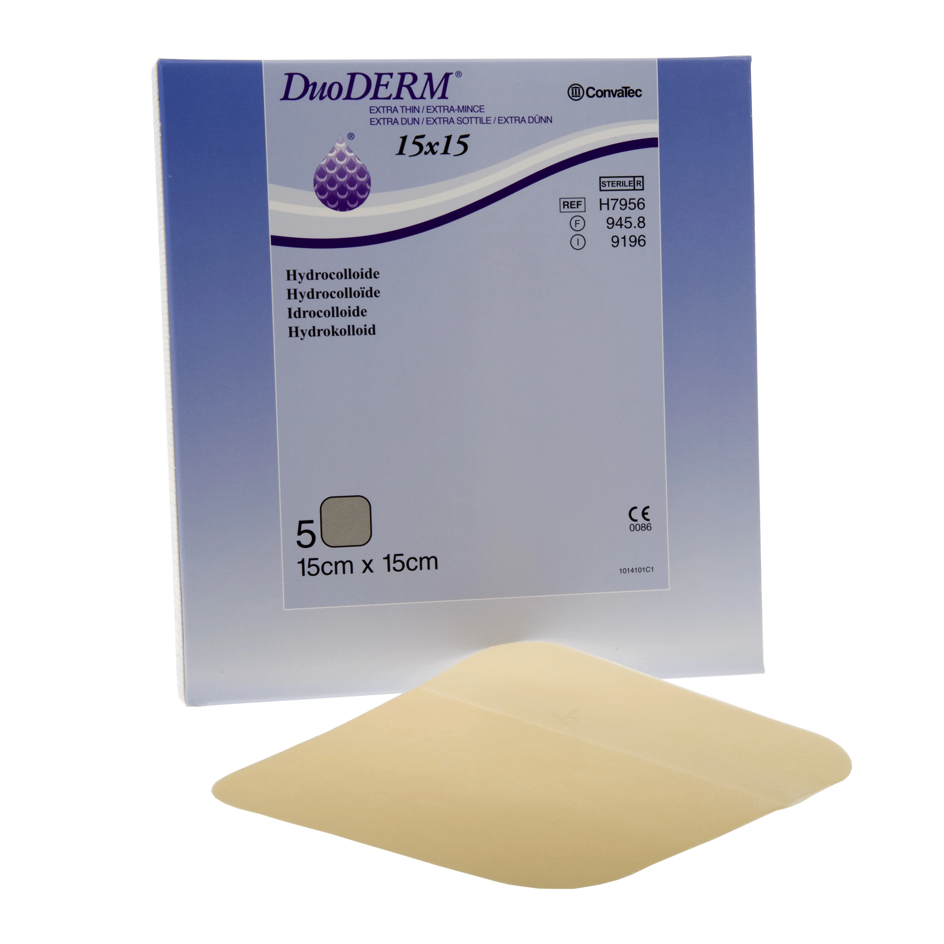 DuoDERM extra tunn hydroactive bandage 15 cm x 15 cm 5 st - Förband