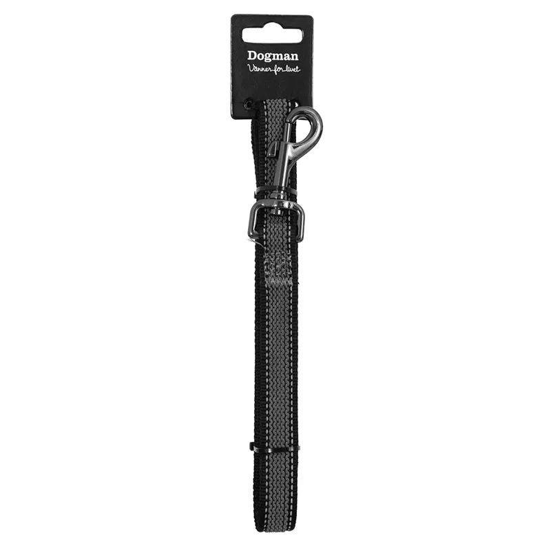 Dogman AntiSlip-koppel Iris 20 mm Svart - Hundkoppel