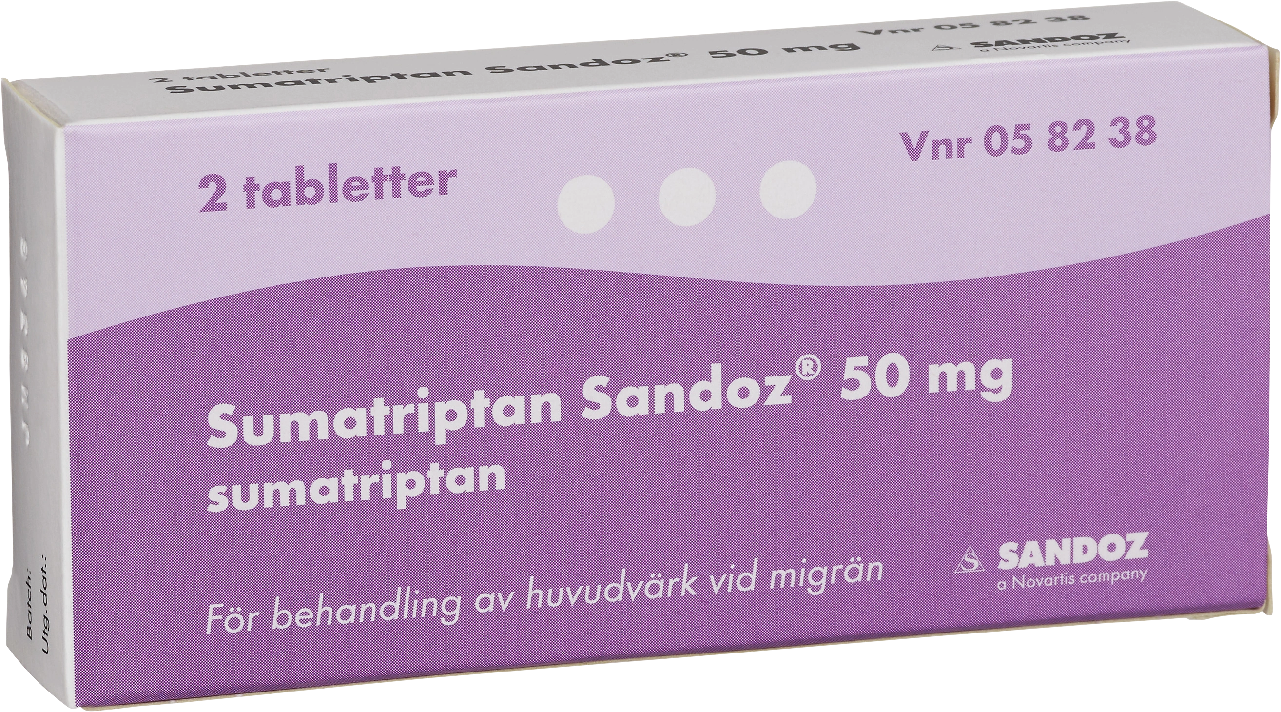 Sumatriptan Sandoz filmdragerad tablett 50 mg 2 st - Migränmedicin
