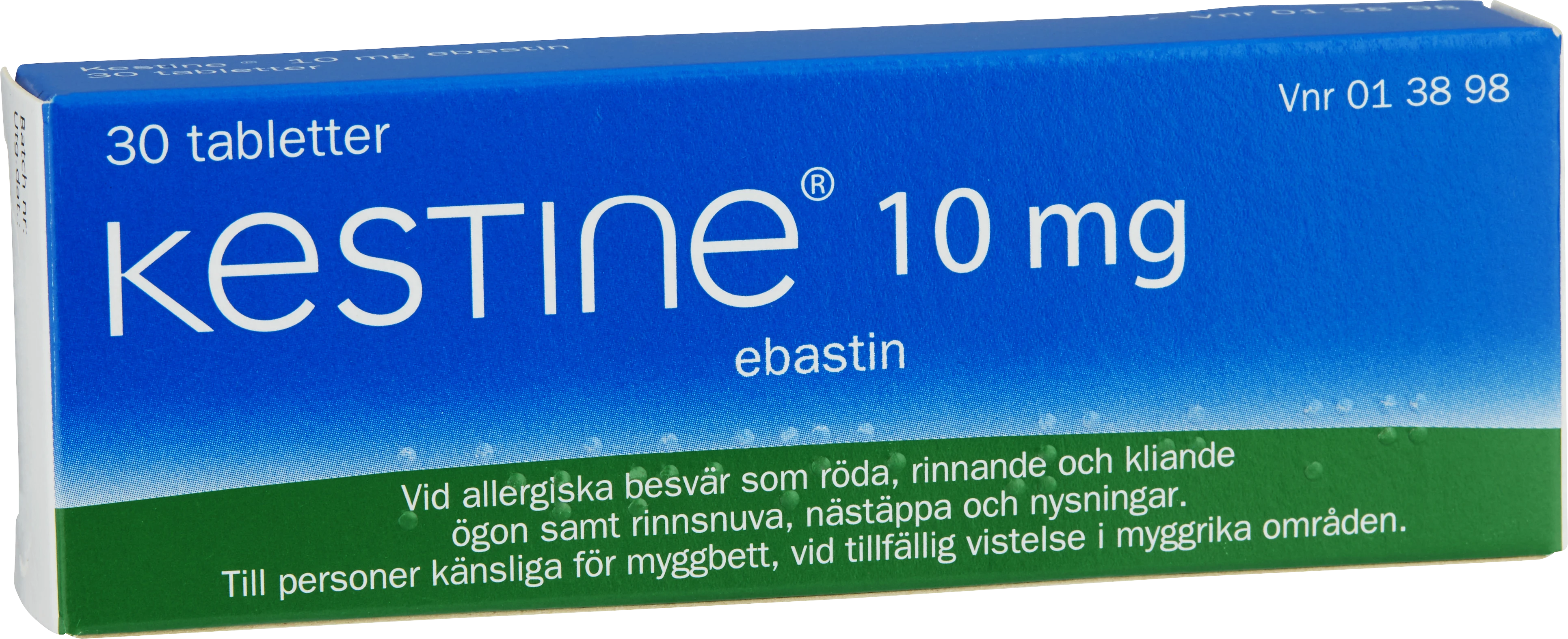 Kestine filmdragerad tablett 10 mg 30 st - Allergitabletter mot pollenallergi
