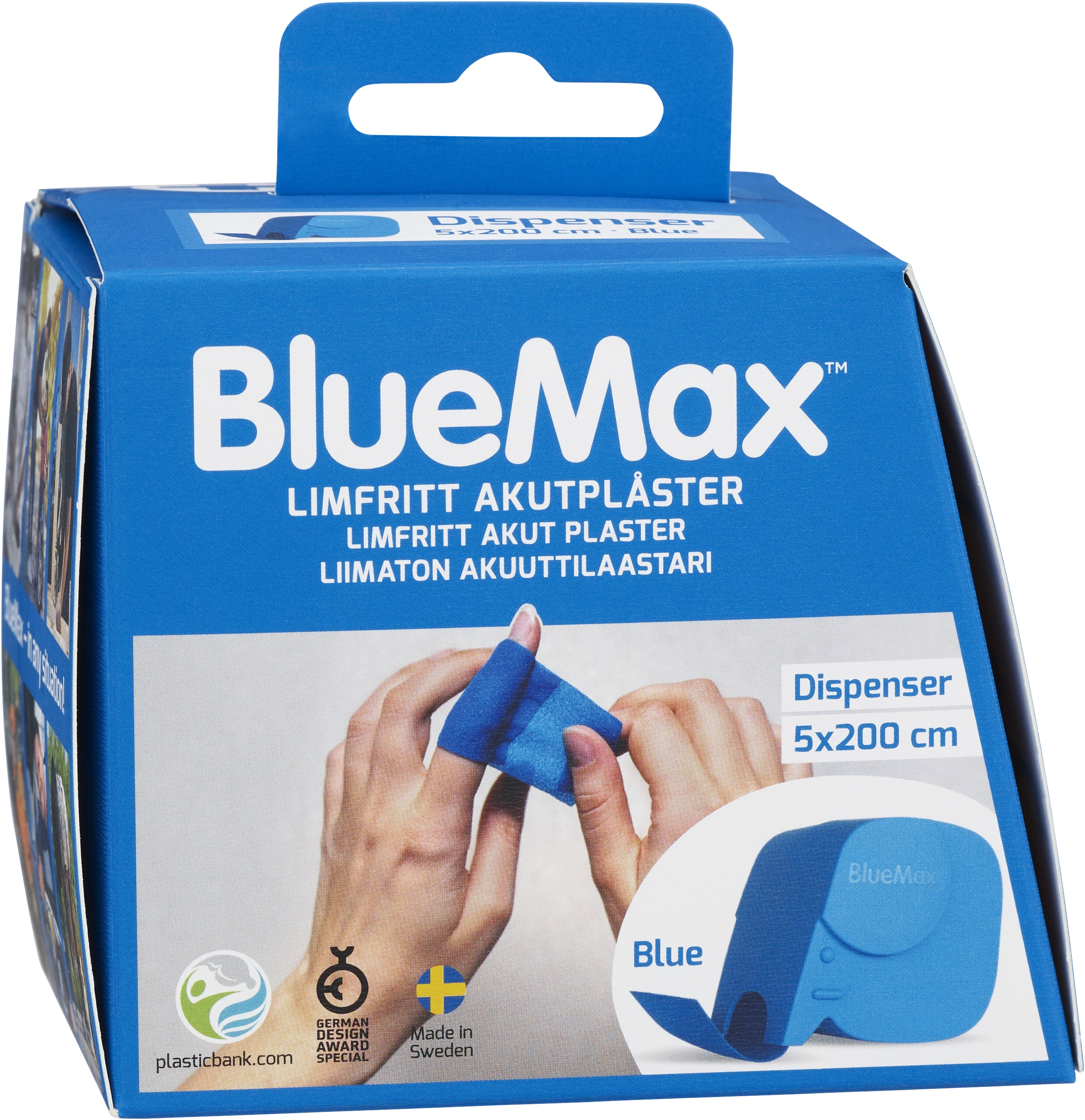 BlueMax-II Dispenser Limfritt Akutplåster 5cmx200cm 1st - Plåster