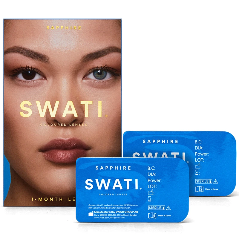 SWATI Cosmetics 1 Month Sapphire färgade linser - Färgade linser