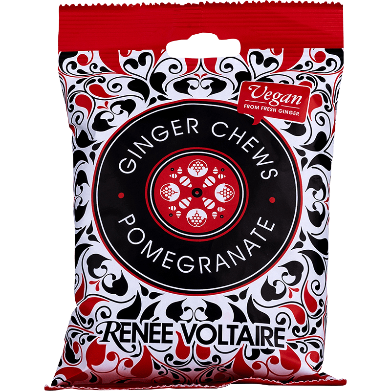 Renée Voltaire Ginger Chews Granatäpple 120 g - Ekologiskt godis