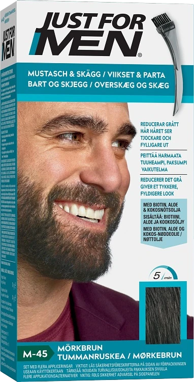 Just For Men Mustache & Beard Skäggfärg Dark Brown - Skäggfärg