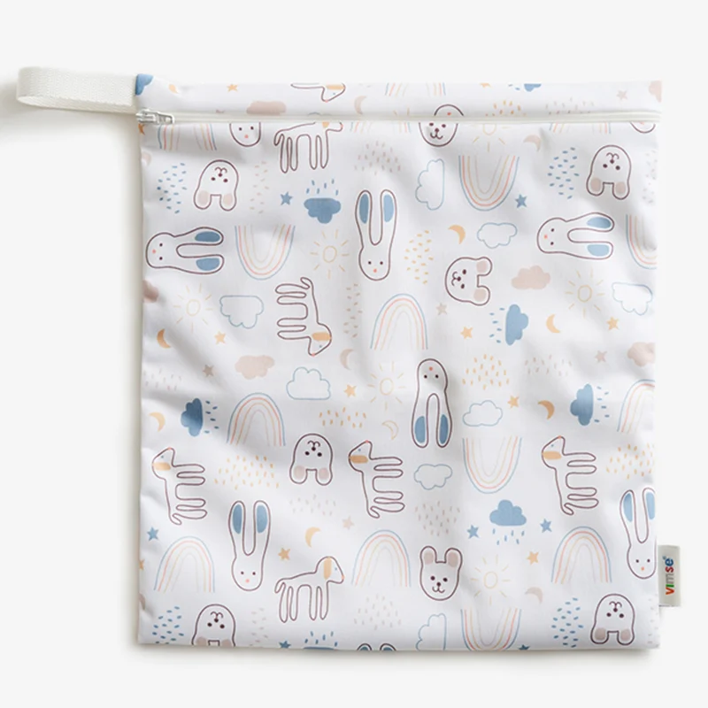 ImseVimse Wet Bag Medium White Teddy - Skötväskor & förvaring