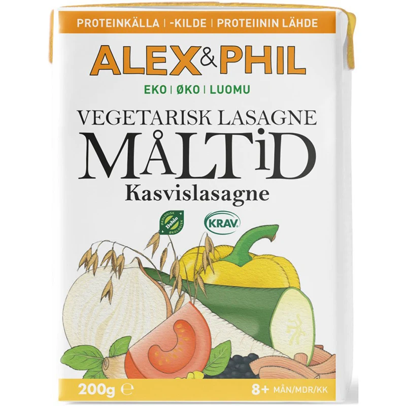 Alex & Phil Vår Vegetariska Lasagnemåltid 200 g - Barnmat