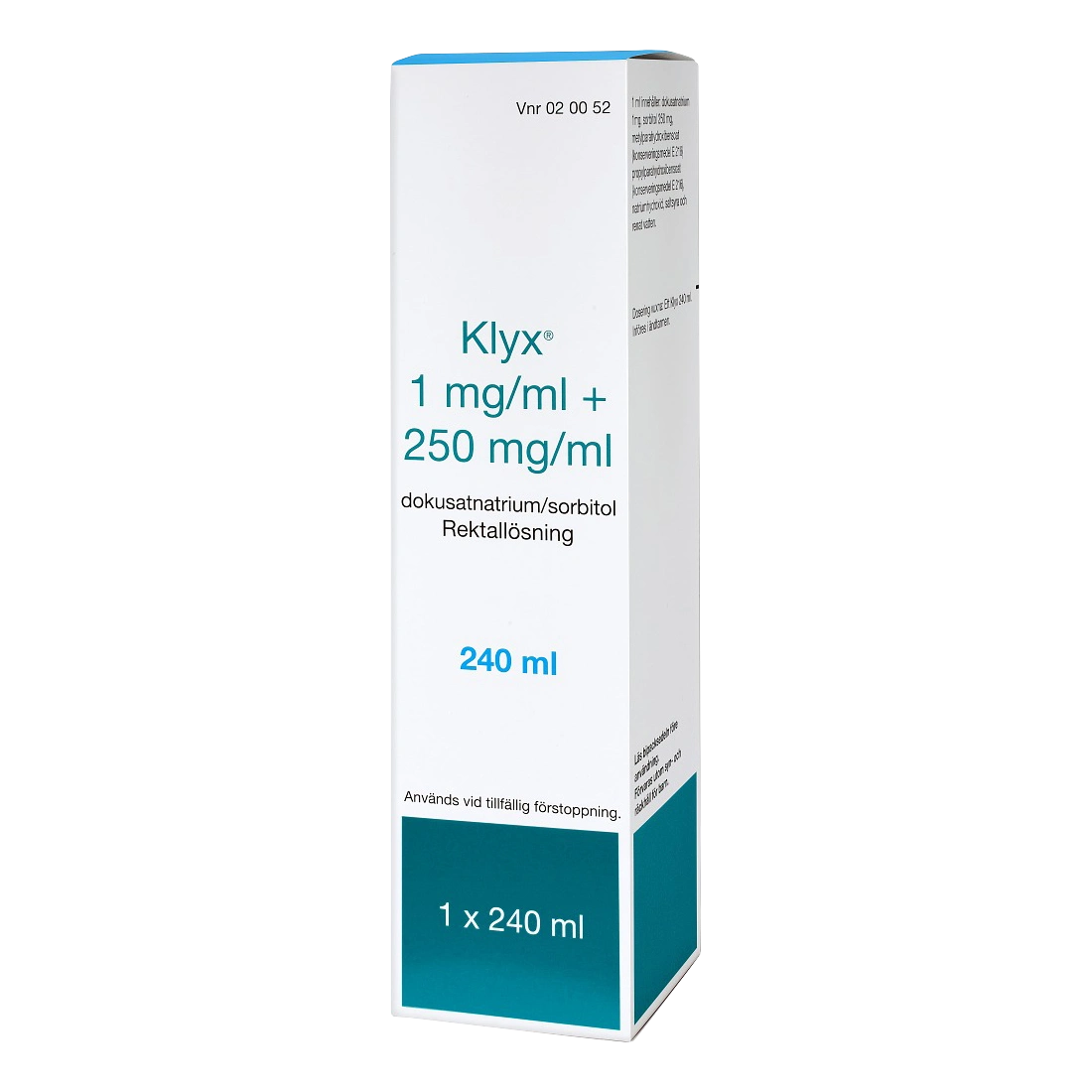Klyx rektallösning 1 mg/ml + 250 mg/ml 240 ml - Lavemang & rektallösning