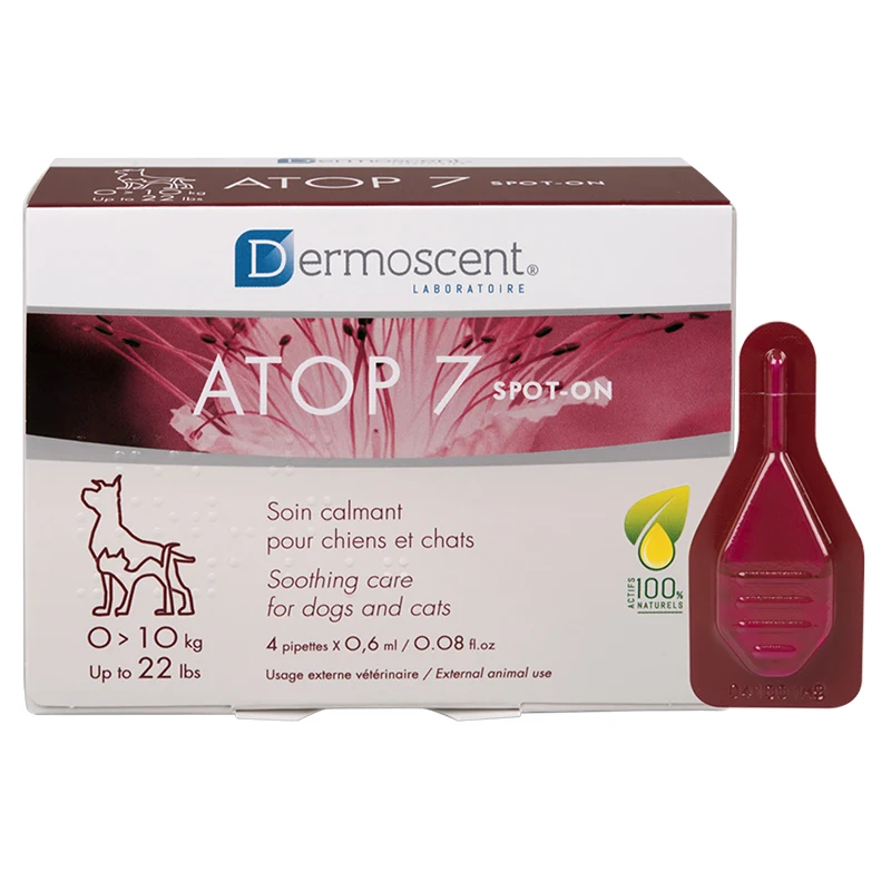 Dermoscent ATOP 7 Spot-on för hundar & katter 0-10 kg 4 x 0,6 ml - Hudvård för hund