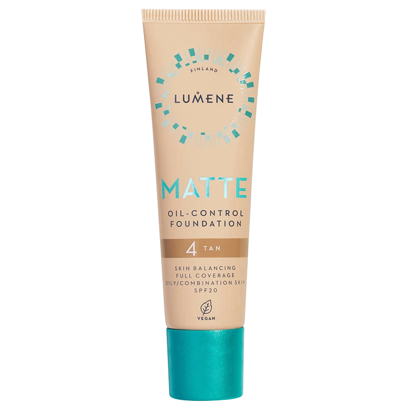 Lumene Matte Oil-Control Foundation SPF 20 30 ml 4 Tan - Täckande foundation
