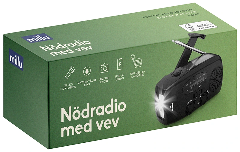 Millu Nödradio med vev - Friluftsliv & outdoor