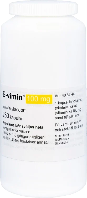 E-vimin mjuk kapsel 100 mg 250 st - Vitaminer & mineraler