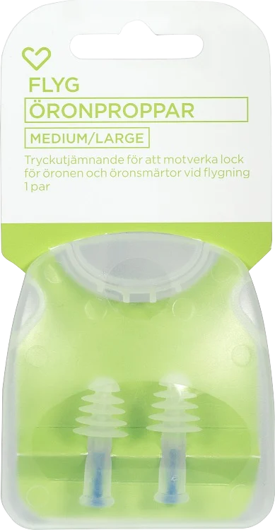 Hjärtats flygpropp medium/large 1 par - Öronproppar att sova med