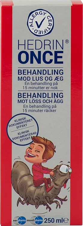 Hedrin Once Gel 250 ml - Lusschampo för barn