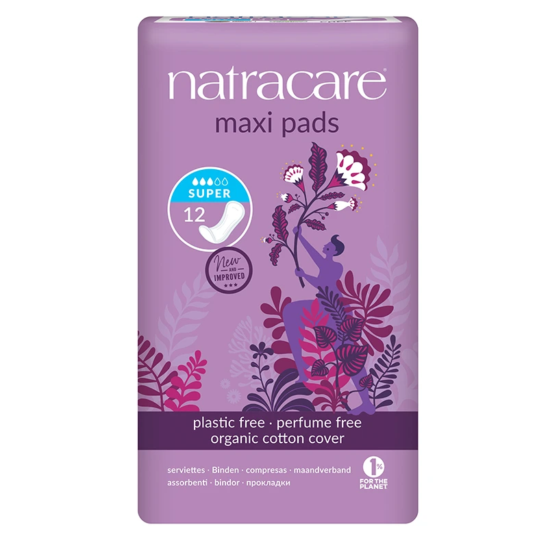 Natracare Binda Maxi Super 12 st - Bindor utan vingar