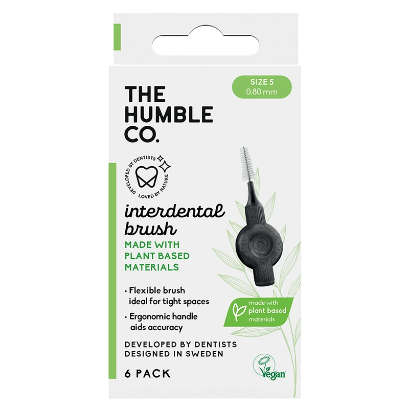 The Humble Co. Plant Based Mellanrumsborste 6-pack 0,80 mm Size 5